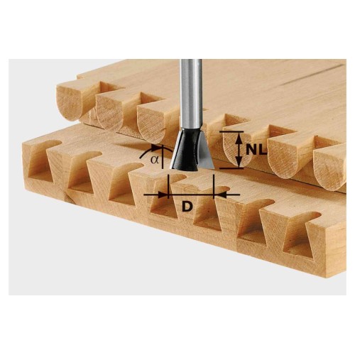 Dovetail Bit HW S8 D13,8/13,5/15Â°