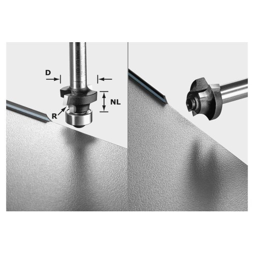 Roundover cutter S8 HW R2 D20-KL OFK