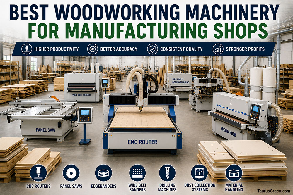 Best Woodworking Machinery for Manufacturing Shops