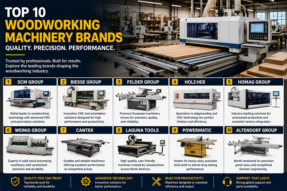 Top 10 Woodworking Machinery Brands